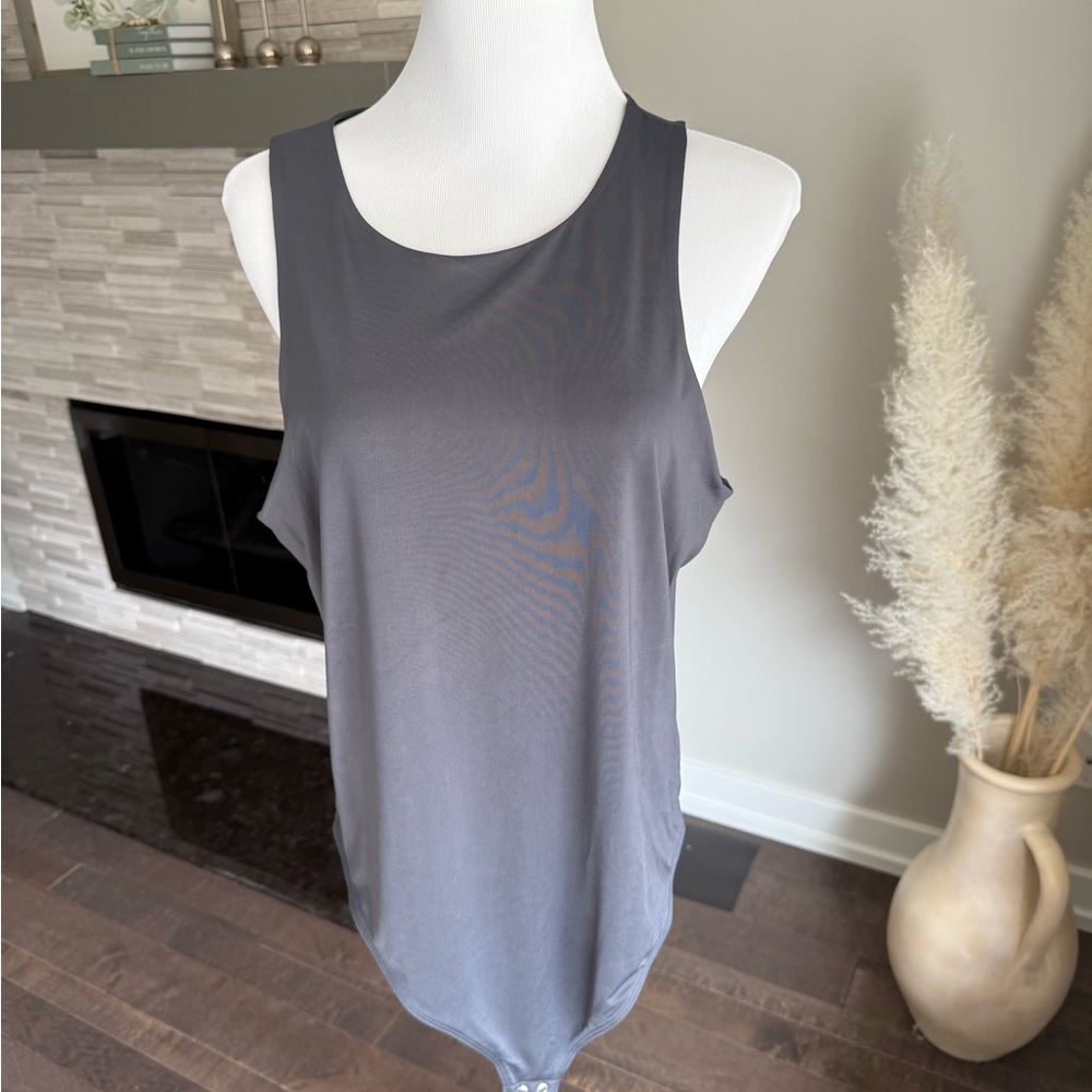 Gray Sleeveless Women's Top(bodysuit)